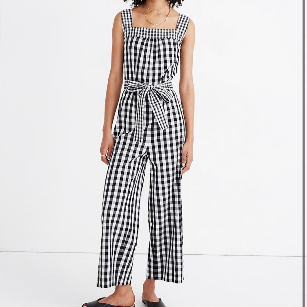 Madewell gingham jumpsuit NWT